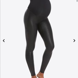 Spanx Mama Faux Leather & Look at Me Now Seamless Leggings